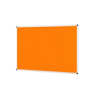 Colourful aluminium framed noticeboard, 1800x1200 mm, orange