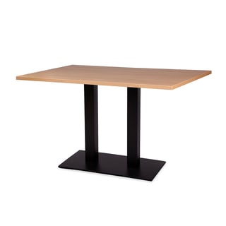 Café table JESSICA, 1200x700x755 mm, black, oak