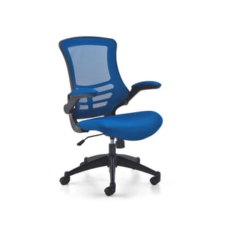 Colourful mesh office chair NEWQUAY, blue