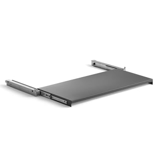 Udtrækshylde til opbevaringsskab SUPPLY, 875x455 mm, mørkegrå