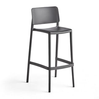 Hög barstol RIO, sitthöjd: 750 mm, antracitgrå