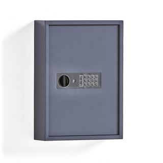 Schlüsselschrank BARKER mit 100 Haken, 550 x 400 x 120 mm, grau