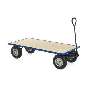 Heavy duty platform truck, wood deck, 500 kg, 1500x750x360 mm
