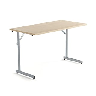 "Flexible" osnovni stol, 1200 x 600 mm, breza/alu