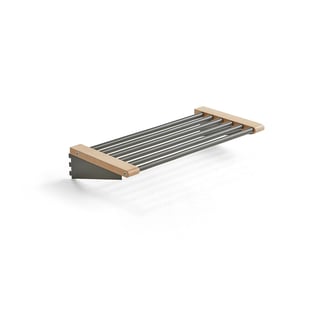 Shoe rack JEPPE, 600 mm, birch, dark grey
