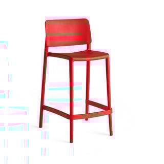 Barstuhl RIO, Sitzhöhe 650 mm, rot