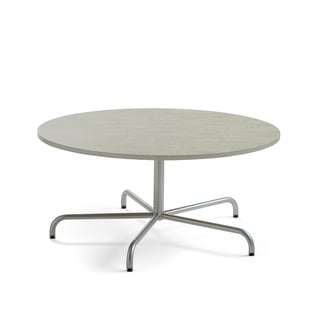Stalas PLURAL, Ø1300x600mm, linoleumas, pilkas, pilka