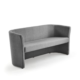 Sofa CLOSE, 3-personers, stof, mørkegrå