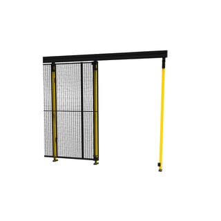Skjutportssektion X-GUARD, inklusive stolpar och nät, 2300x1400 mm