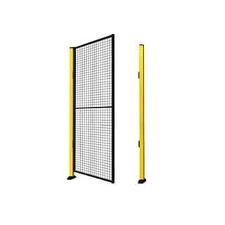 Enojna vrata X-GUARD, vključno s stebi in mrežo, brez okvirja, 1400x1500 mm