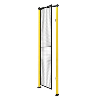 Enkeltdør til maskinbeskyttelse X-GUARD, med dørramme, inkl. stolper og gitter, 2000x1500 mm
