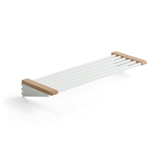 Shoe rack JEPPE, 900 mm, oak, white
