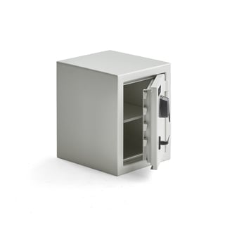 Inbrottsklassat säkerhetsskåp CONTAIN, elkodlås, 450x350x400 mm, vit