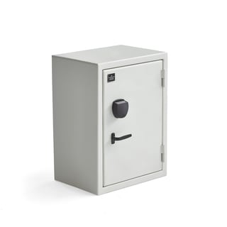 Inbrottsklassat säkerhetsskåp CONTAIN, elkodlås, 750x550x400 mm, vit