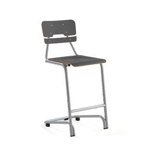 Skolestol DOCTRINA, H650 mm, svart