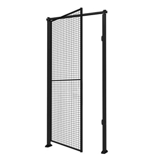 Single door X-STORE with uprights + panel, L/H, 2300x1000 mm, cylinder lock