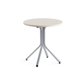 Pöytä VARIOUS, Ø700x740 mm, hopeanharmaa, koivu