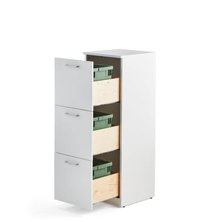Jedinica za sortiranje otpada FAHRENHEIT, 3 ladice, bijela, uklj. 3 x 21 L kutija
