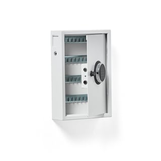Schlüsselschrank MORTON mit 48 Haken, Codeschloss, 450 x 300 x 100 mm