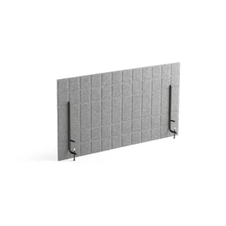 Desk screen SPLIT, 1200x600 mm, light grey