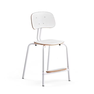 Oppilastuoli YNGVE, jalat, valkoinen, valkoinen, korkeus: 520 mm