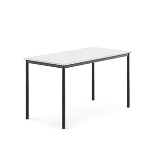 Stôl BORÅS, 1400x700x760 mm, laminát - biela, antracit