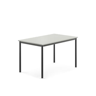 Bord SONITUS, 1200x800x720 mm, stativ antracitgrå, ljuddämpande högtryckslaminat, grå