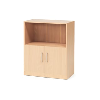 Biuro spintelė FLEXUS, 925x760x415 mm, durys + 1 atvira lentyna, buko laminatas