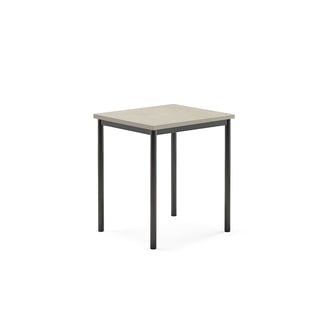 Desk SONITUS, 700x600x760 mm, light grey linoleum, anthracite