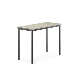 Pöytä SONITUS, ääntä vaimentava linoleumi, 1200x600x900 mm, vaaleanharmaa, antrasiitinharmaa