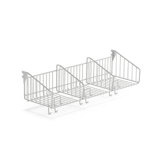 Hatthylla med krokar till kapphylla TRÅD, 900 mm, vit