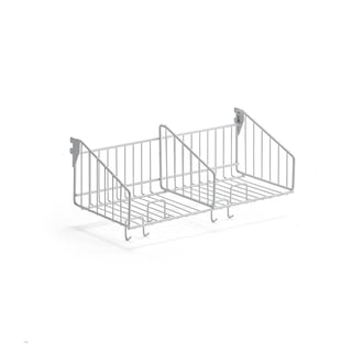 Ekstra hattehylde med kroge til garderobereol TRÅD, 600 mm, hvid