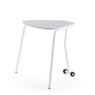 Bord HEX, med fellbar plate, L740 B800 H620 mm, stativ hvit/grå