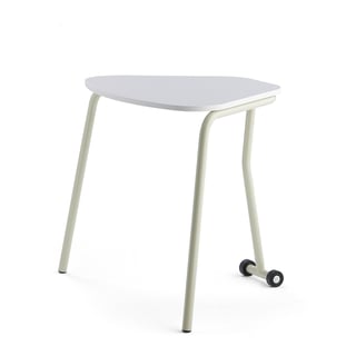 Bord HEX, med fellbar plate, L740 B800 H620 mm, stativ gråbeige, grå
