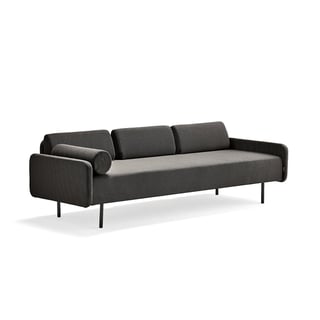 Sofa TRENDY, 3-seter, stoff, brun