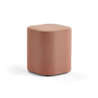 Taburet COMFY, vlnená tkanina, lososová ružová
