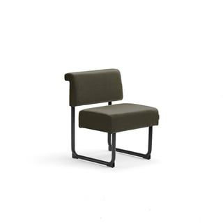 Soffa START, 600 mm, tyg, olivgrön, svart