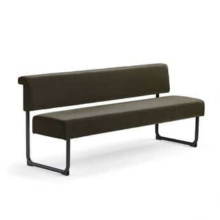 Soffa START, 1800 mm, tyg, olivgrön, svart