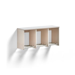 Veggfest skóhilla EBBA, 3 einingar, hvít