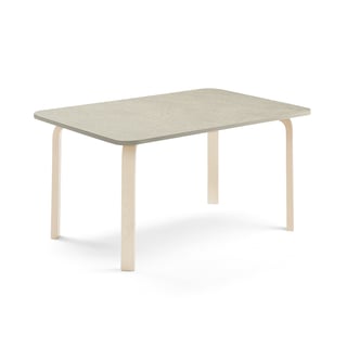 Pöytä ELTON, 1200x700x590 mm, harmaa linoleumi, koivu