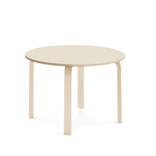 Pöytä ELTON, Ø 900x590 mm, koivulaminaatti, koivu