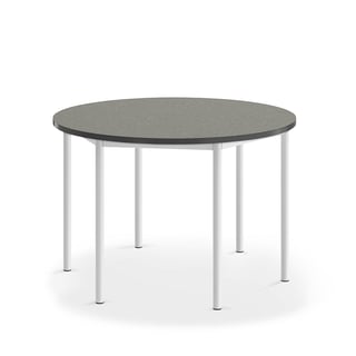 Koolilaud SONITUS, Ø 1200 x 760 mm, valge/ tumehall linoleum