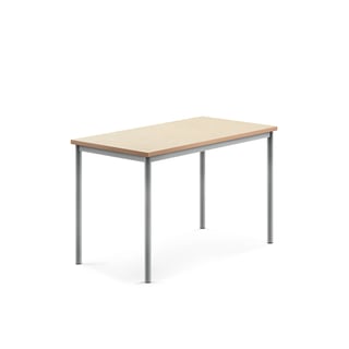 Desk SONITUS, 1200x700x760 mm, beige linoleum, alu grey