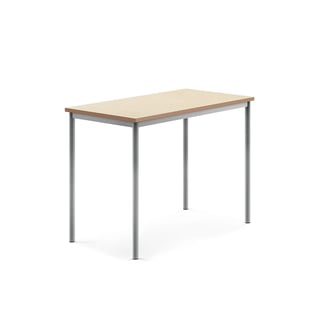 Desk SONITUS, 1200x700x900 mm, beige linoleum, alu grey