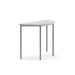 Koolilaud BORÅS, poolring, 1200 x 600 x 900 mm, hõbehall/ hall