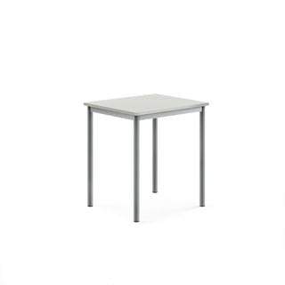 Stalas BORÅS, 700x600x760mm, pilkas laminatas, pilka