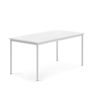 Desk SONITUS, 1600x800x720 mm, white high pressure laminate, white