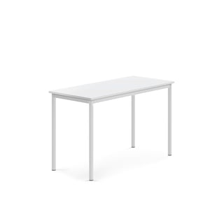 Bord BORÅS, 1200x600x760 mm, stativ vit, högtryckslaminat, vit