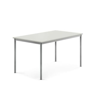 Desk BORÅS, 1400x800x720 mm, grey laminate, alu grey