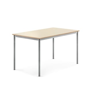 Pöytä BORÅS, 1400x800x760 mm, koivulaminaatti, hopeanharmaa